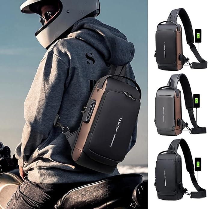 Anti-Theft Sling Bag With A USB Charging Cable